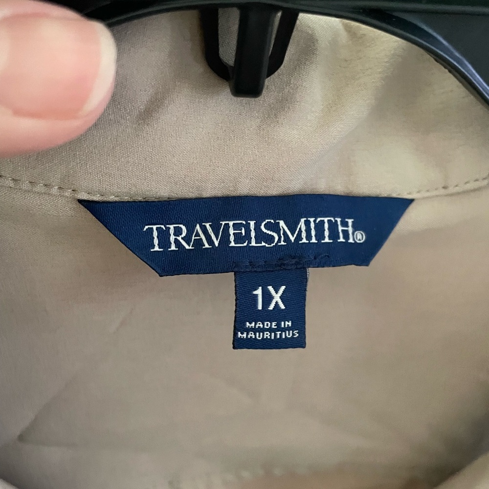 TravelSmith Vest Womens 1X Tan Pockets Full Zip Photographer Utilitarian Fishing - Picture 4 of 5